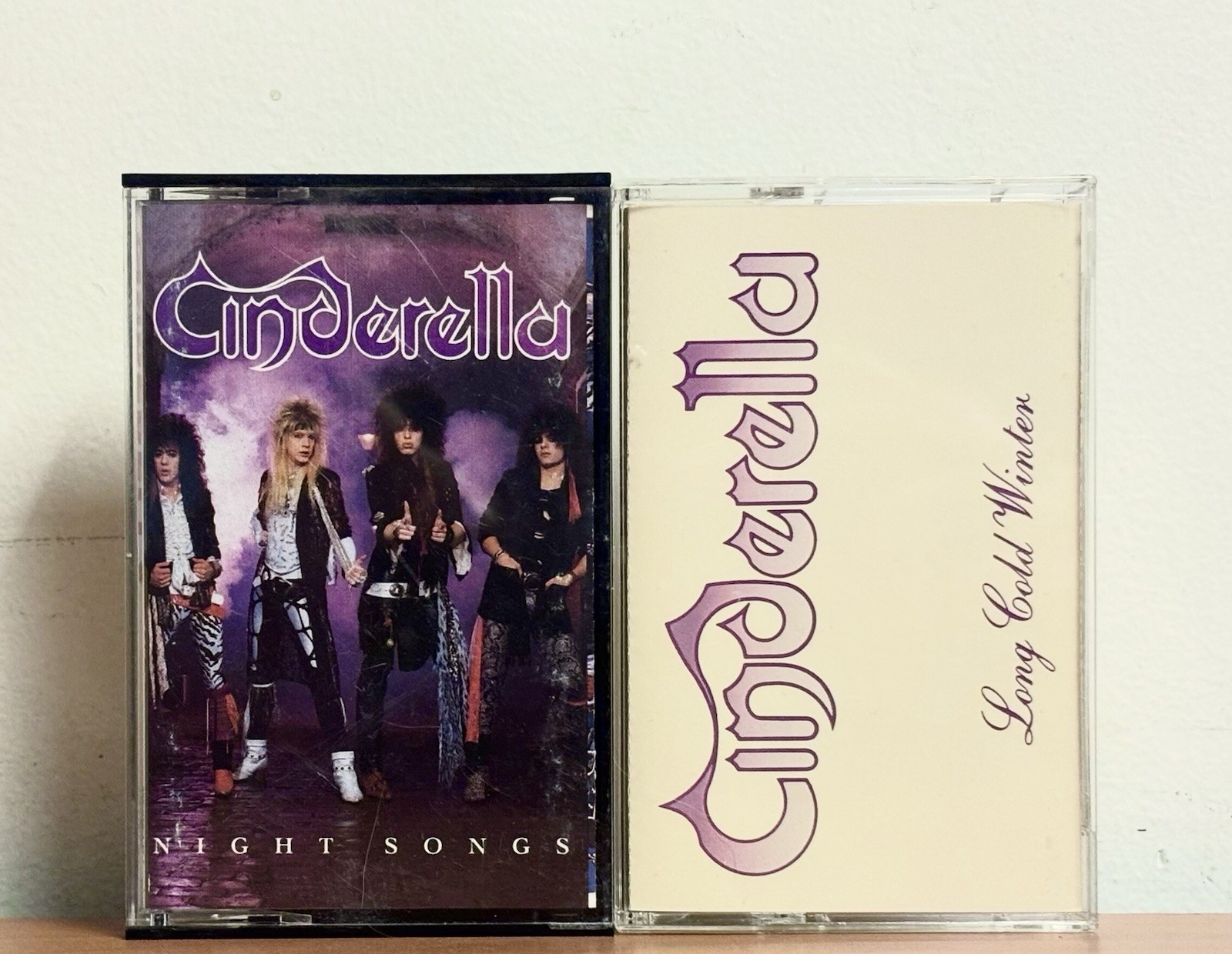 Lot of 2 Vintage Cinderella Cassette Tapes-  Long Cold Winter & Night Songs