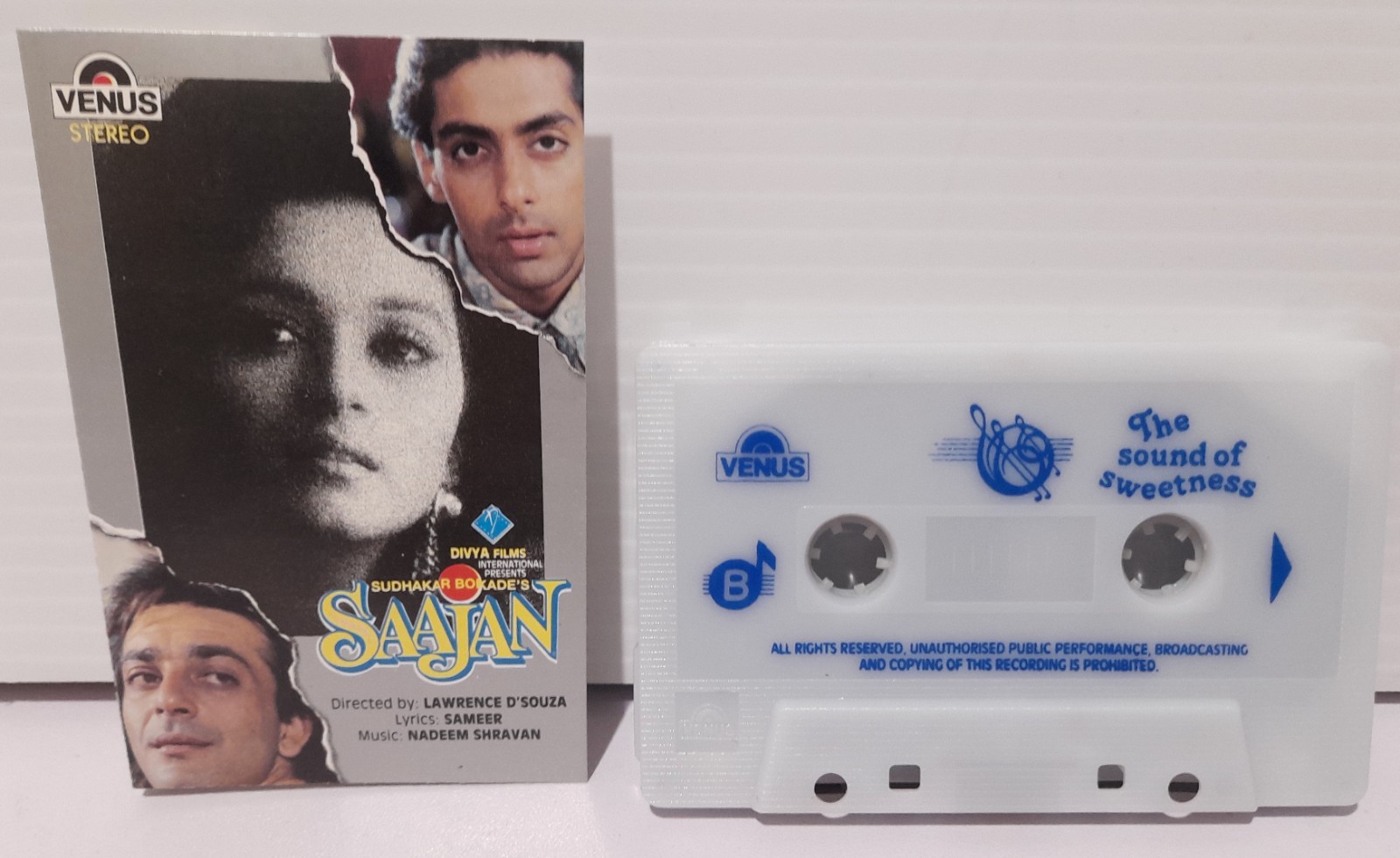 SAAJAN -SOUNDTRACK - SUDHAKAR BOKADES - CASSETTE