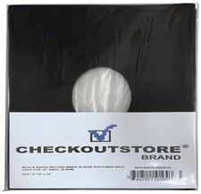 COS Black Paper Record Inner Sleeves Polylined With Hole 12