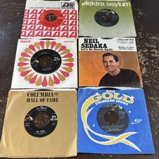 Neil Sedaka Vinyl 45s VG+/NM Lot Of 6 1960s Teen Pop Rock Singer Songwriter picture