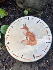 Native American drum 12” Hand drum Earth Pigment Paints Fox Drum picture