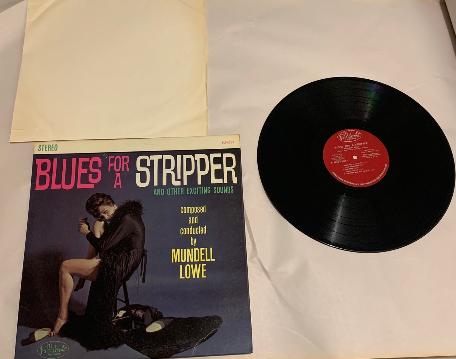 Genuine Vintage Record  MUNDELL LOWE BLUES FOR A STRIPPER   LP