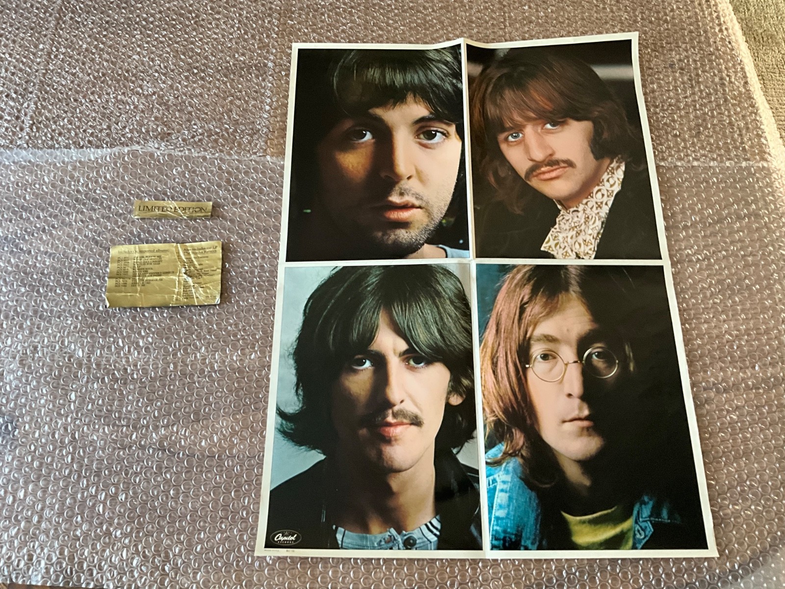 The Beatles 1978 United Kingdom BC 13 unique Poster + gold hype stickers