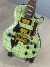 Motley Crue miniature Guitar - 10 inches tall - includes stand - UK stock picture