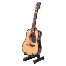 (10cm)Miniature Guitar Model Mini Wooden Guitar Instrument Model With Gift picture