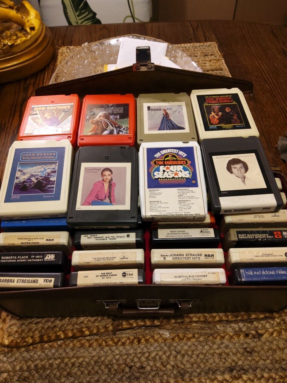 Lot Of 30 Vintage 8 Tracks With Storage Case, Tested. Country/Bluegrass. Willie