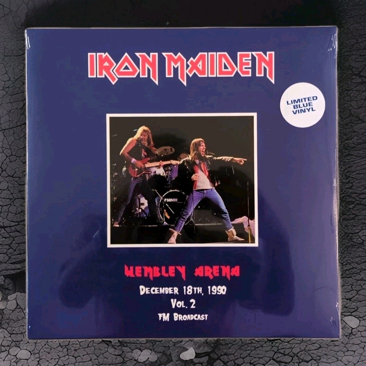 Iron Maiden Wembley Arena 1990 Volume 2  LP Limited Blue Vinyl Record Album 