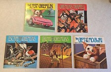 Complete Vintage 1984 Gremlins Read Along Vinyl 45s Record Book Set 1 - 5 Gizmo picture