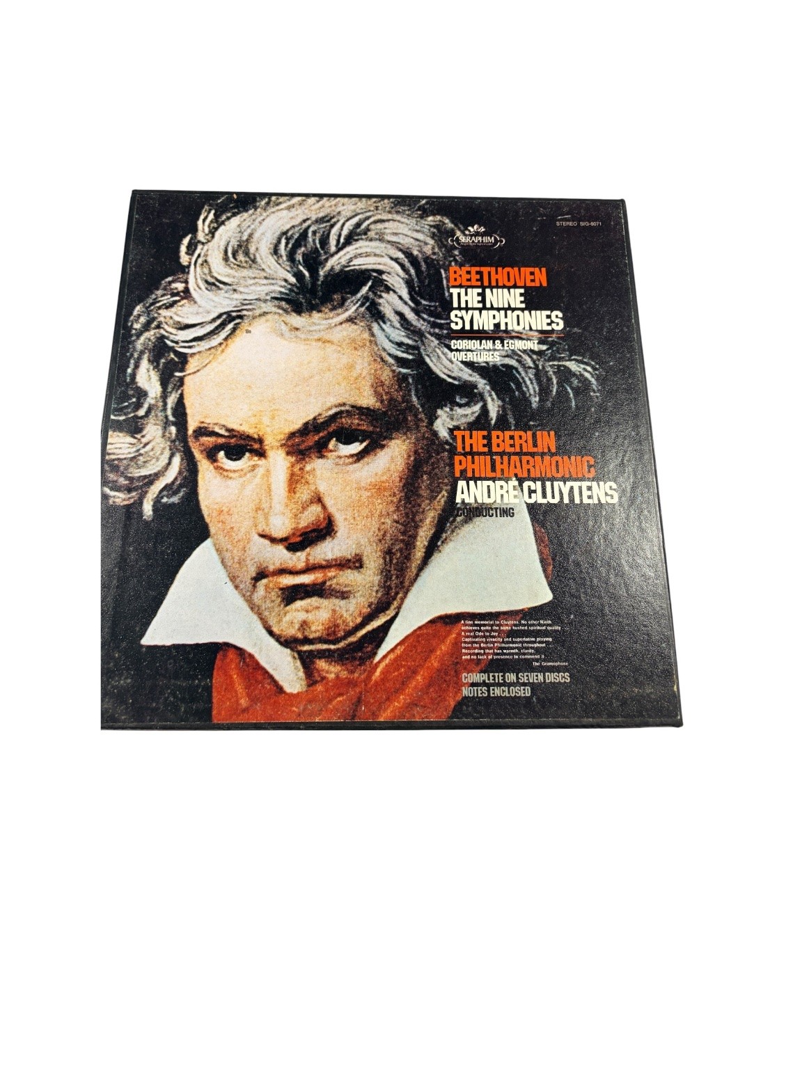 Beethoven - The Nine Symphonies LP Box Set 1960s Seraphim Classical 33 RPM