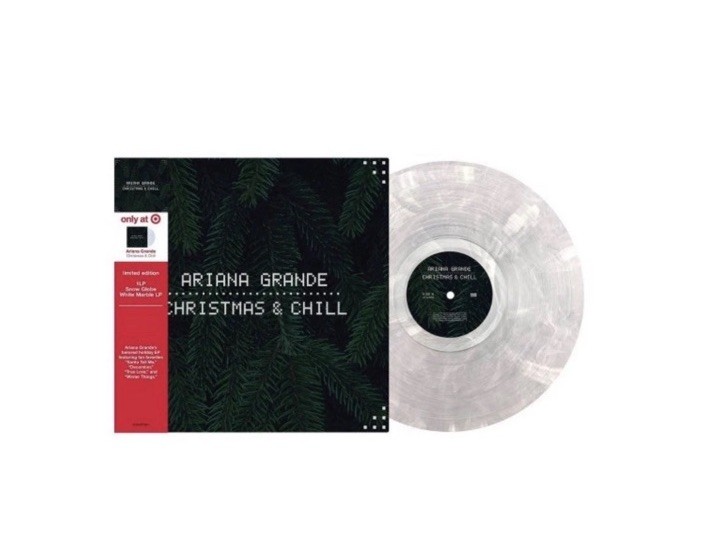Ariana Grande - Christmas & Chill SNOW GLOBE WHITE MARBLE VINYL LP