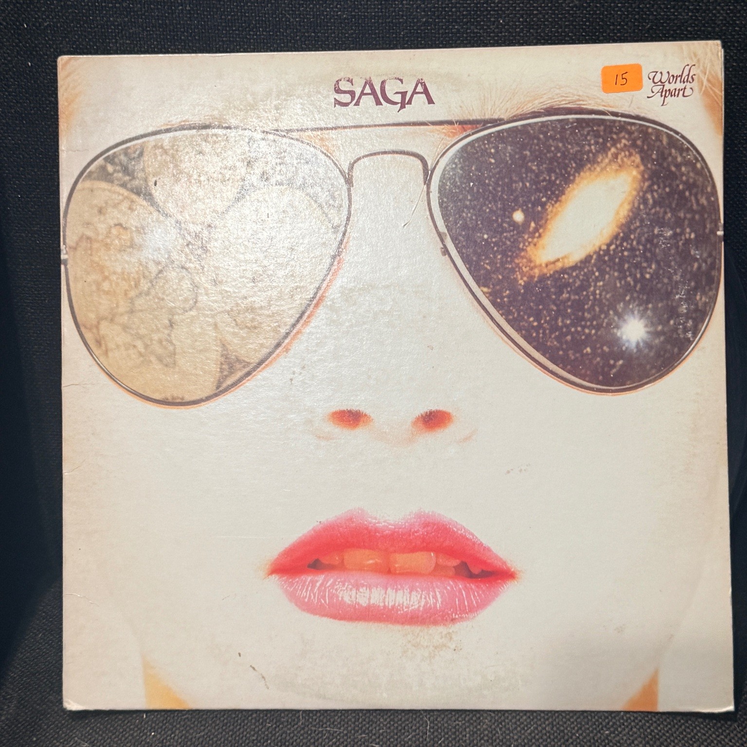 SAGA – Worlds Apart LP Record 1981 Portrait Progressive Rock 33 RPM