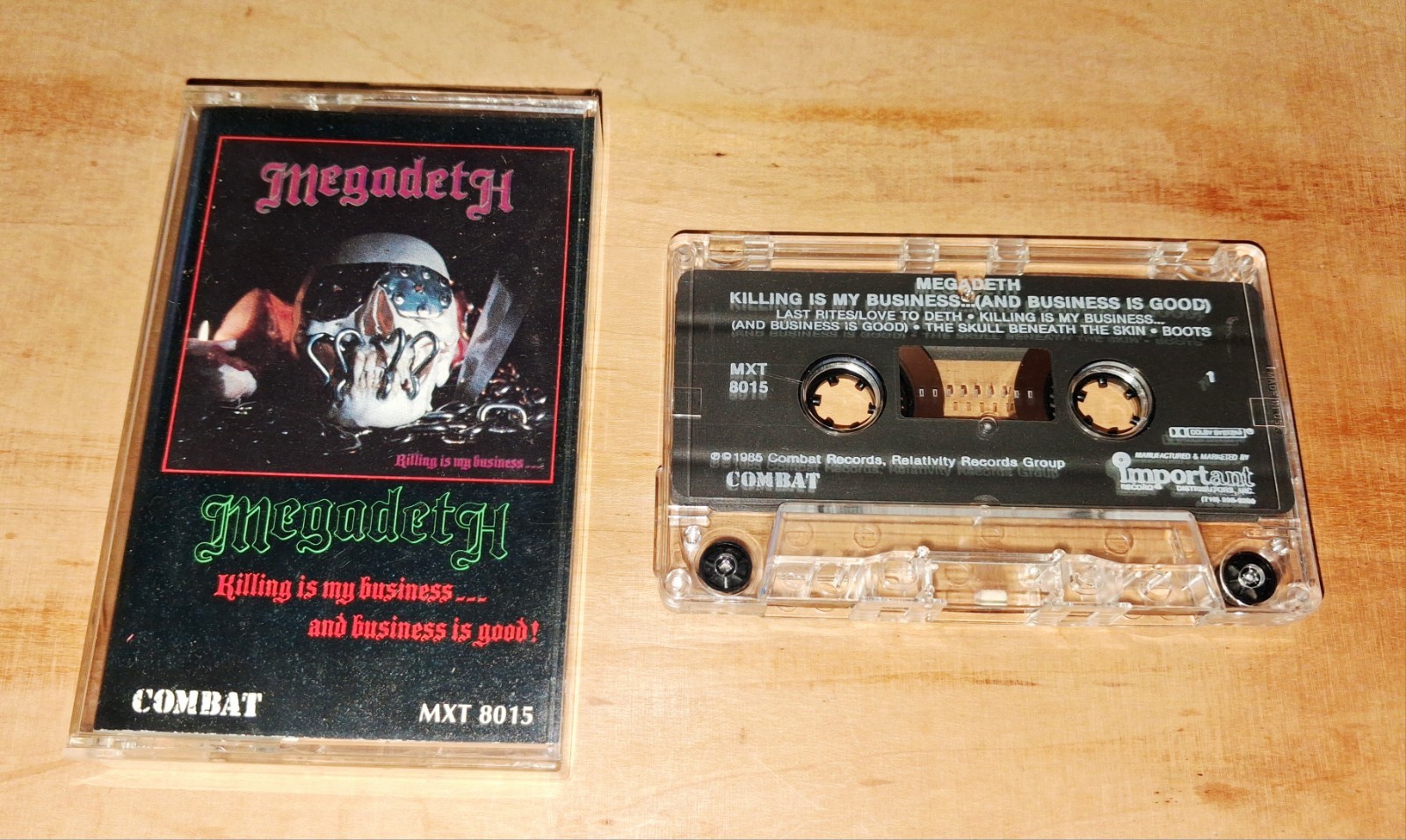 MEGADETH KILLING IS MY BUSINESS VINTAGE CASSETTE TAPE HEAVY METAL RARE (1985)🔥