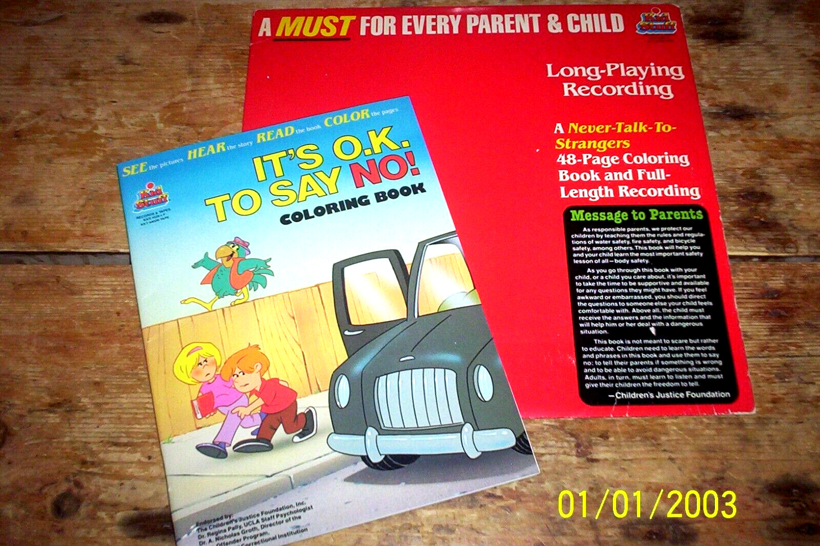 KID\'S STUFF Records ( IT\'S O.K. TO SAY NO ) ORIG 1984 VINYLP w/ COLORING BOOK