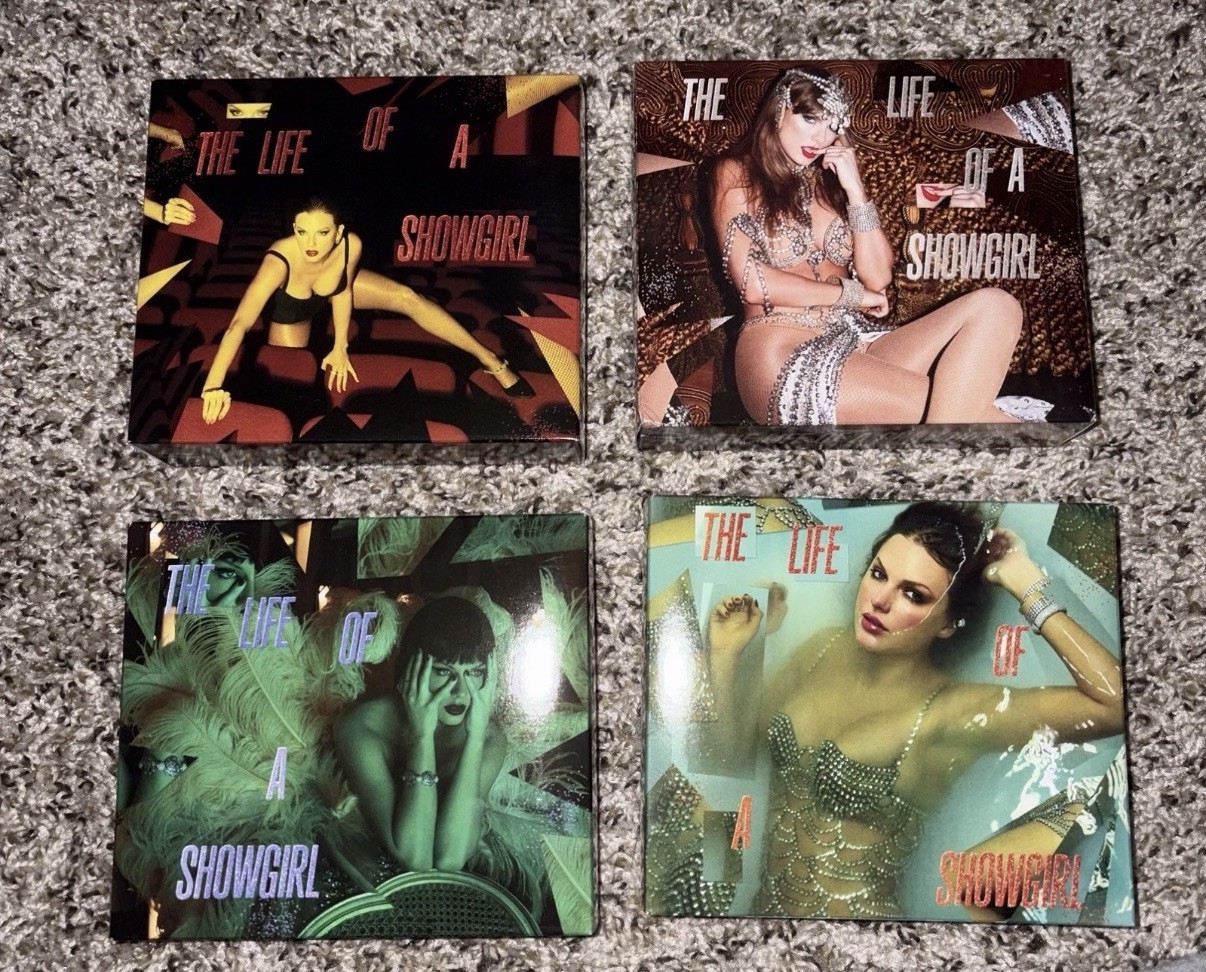 Taylor Swift 'The Life of a Showgirl' Limited Deluxe CD Bundle Complete Set of 4