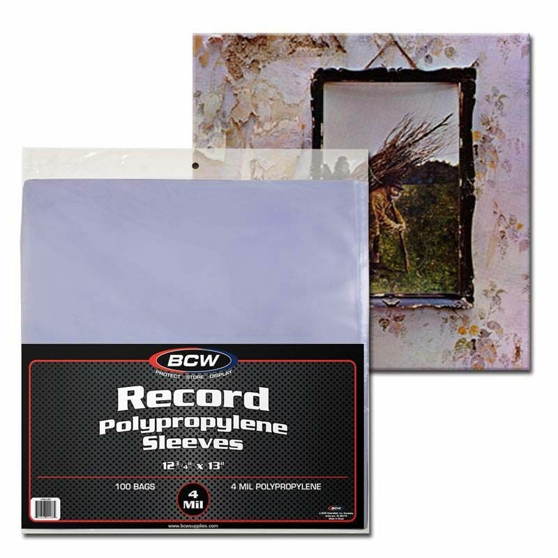 NEW(25 PK) 12 in (33 RPM) Vinyl Record Sleeves Protectors Plastic - 4 Mil