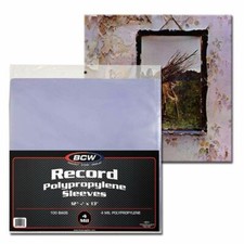 NEW(25 PK) 12 in (33 RPM) Vinyl Record Sleeves Protectors Plastic - 4 Mil picture