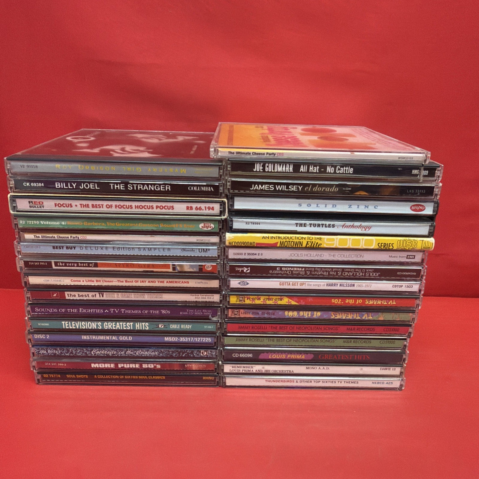 Mixed Lot 30 CDs Classic Rock Billy Joel Roy Orbison Turtles Louis Prima 60s 80s