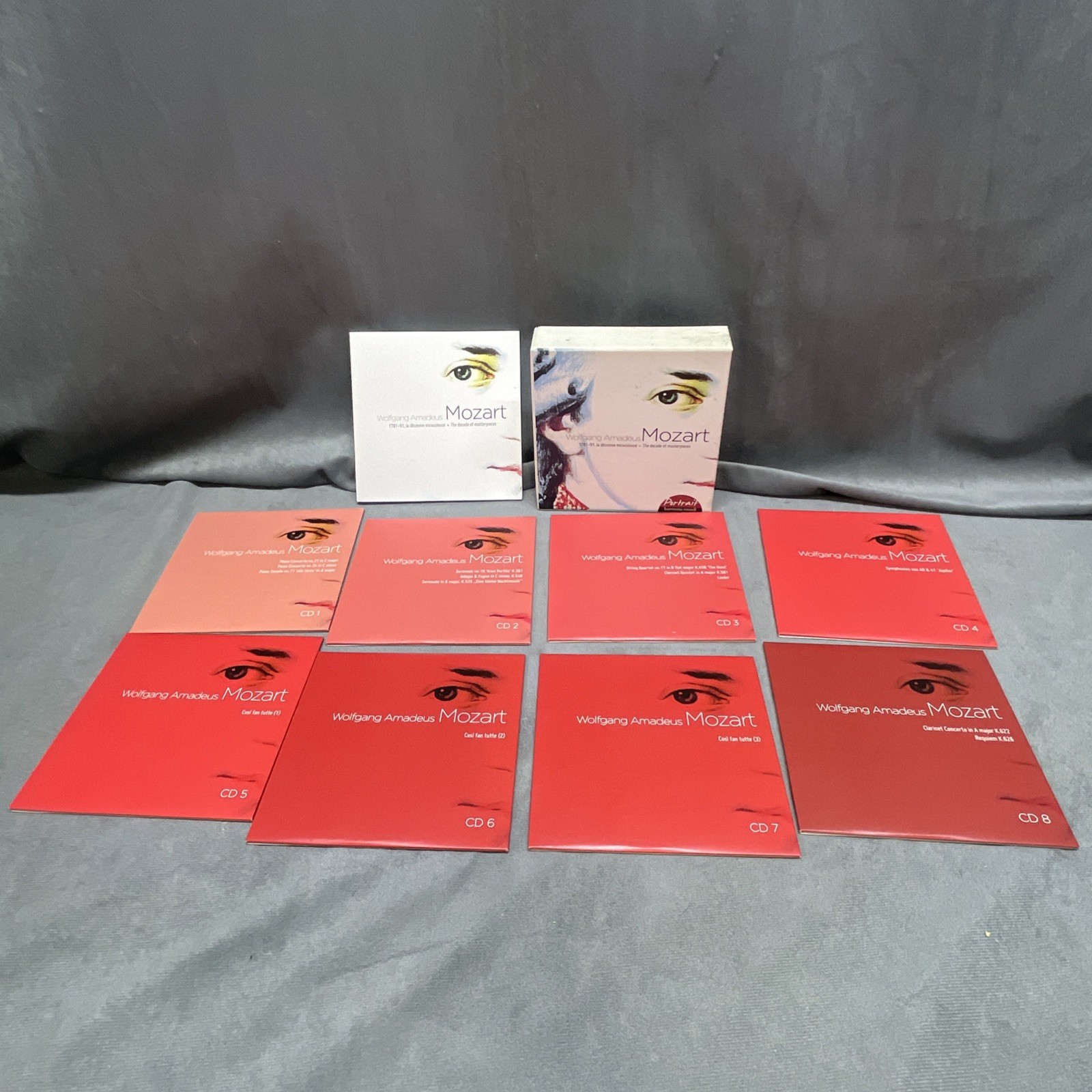 Wolfgang Amadeus Mozart The Decade of Masterpieces 8 CD Music Box Set & Booklet