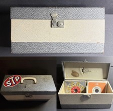 Vintage 60s Fine Tone Double DJ Box Case 45rpm Garage Psych Punk Rockabilly Rare picture