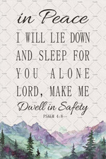 In Peace I Will Lie Down And Sleep For You Alone Lord,Make Me Dwell In Safety Ps picture