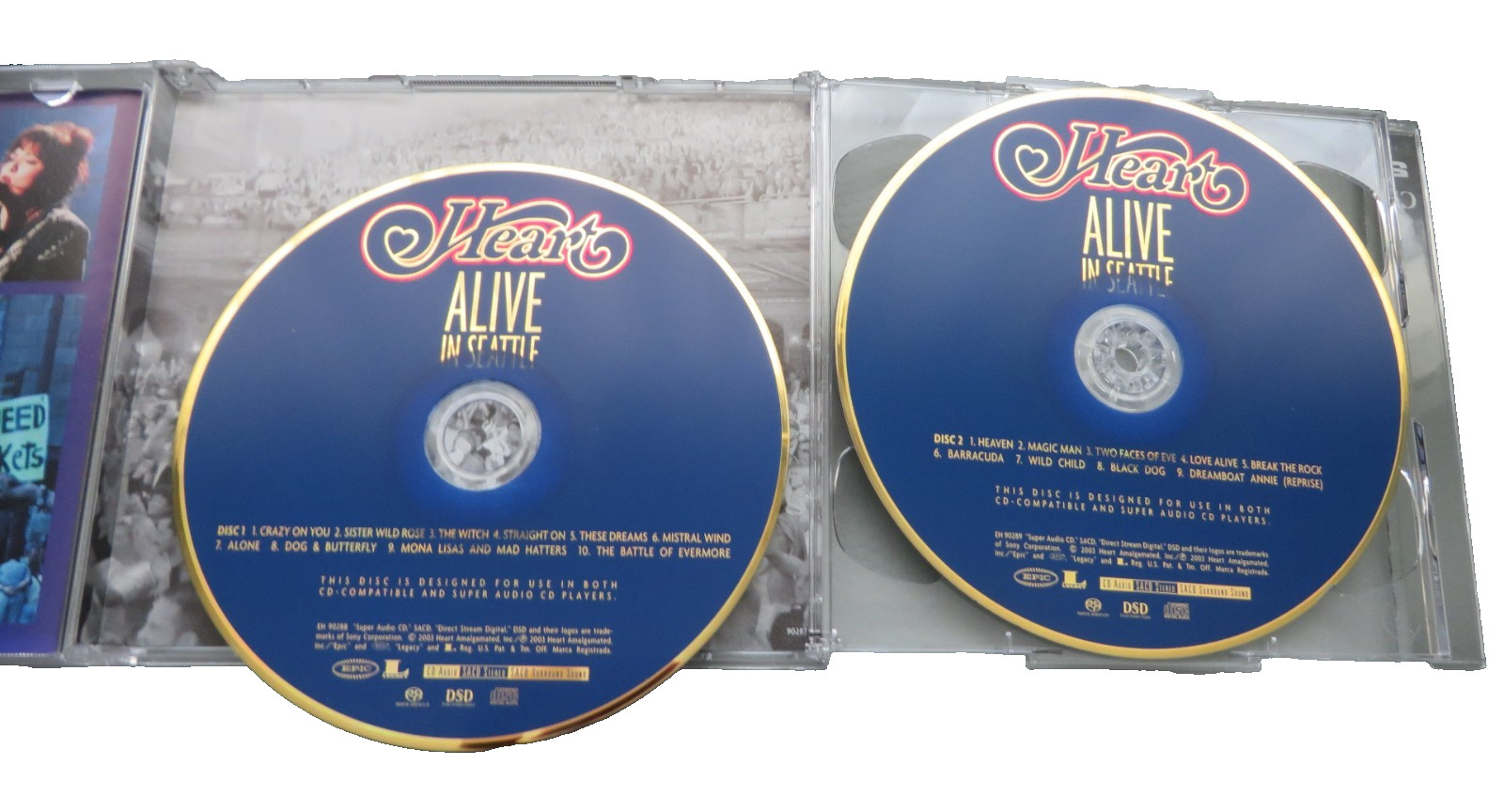 Heart - Alive in Seattle 2 Disc/SACD 2003 (DSD) Mint- Gold Discs