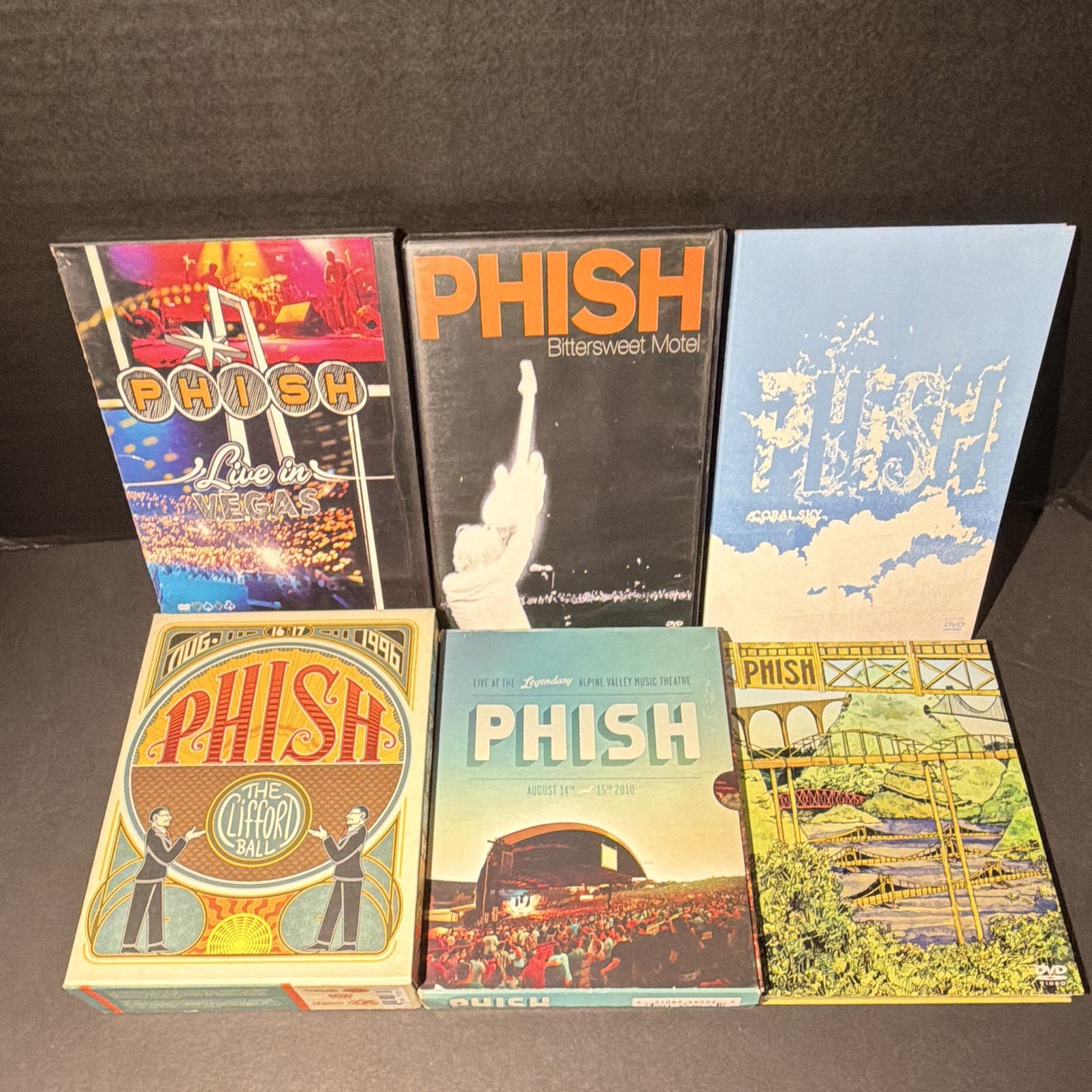 Phish Live DVD-Lot of 6-With The Clifford Ball,  Alpine Valley, Coral Sky & More