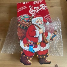Vintage Animated Wooden Music Box Santa by San Francisco Music Box Co. WORKS picture