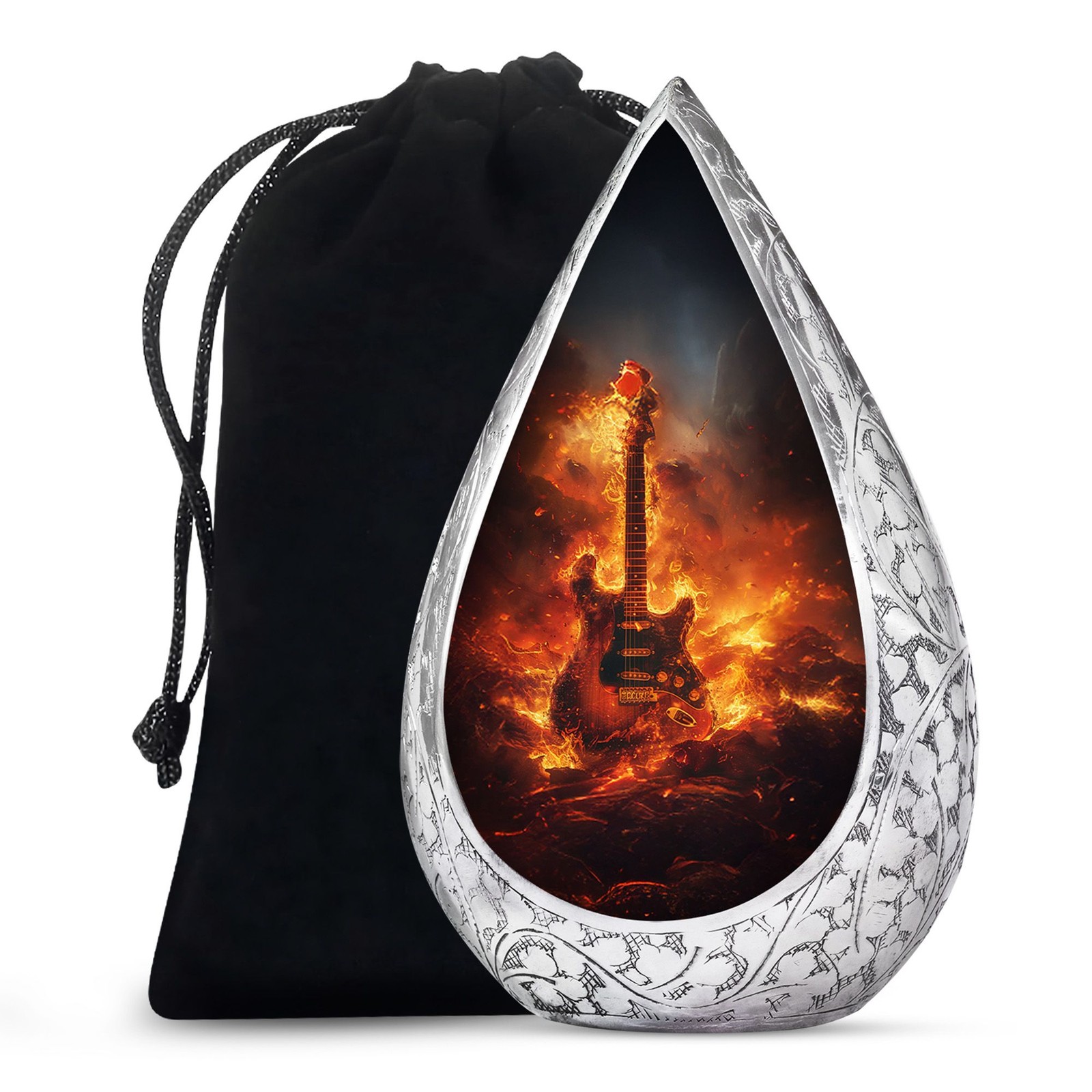Bass Guitar Cremation Urns for Ashes Adult Men & Women (10 Inch)