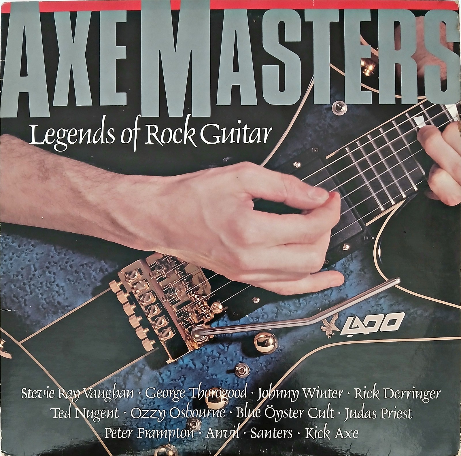 Axe Masters: Legends Of Rock Guitar - 1985 Vinyl LP - Ozzy, Priest, Stevie Ray