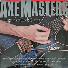 Axe Masters: Legends Of Rock Guitar - 1985 Vinyl LP - Ozzy, Priest, Stevie Ray picture