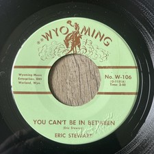 WYOMING 45: Eric Stewart, You Can't be In Between, PRIVATE label OBSCURE COUNTRY picture