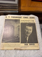 Don Baker Farewell Performance at NY Paramount Theater LP - GOOD CONDITION picture