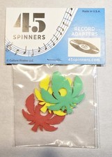 3 Spinners Cannabis Leaf 45 RPM Record Adapters 3-Pack Sealed (Lot 82) picture