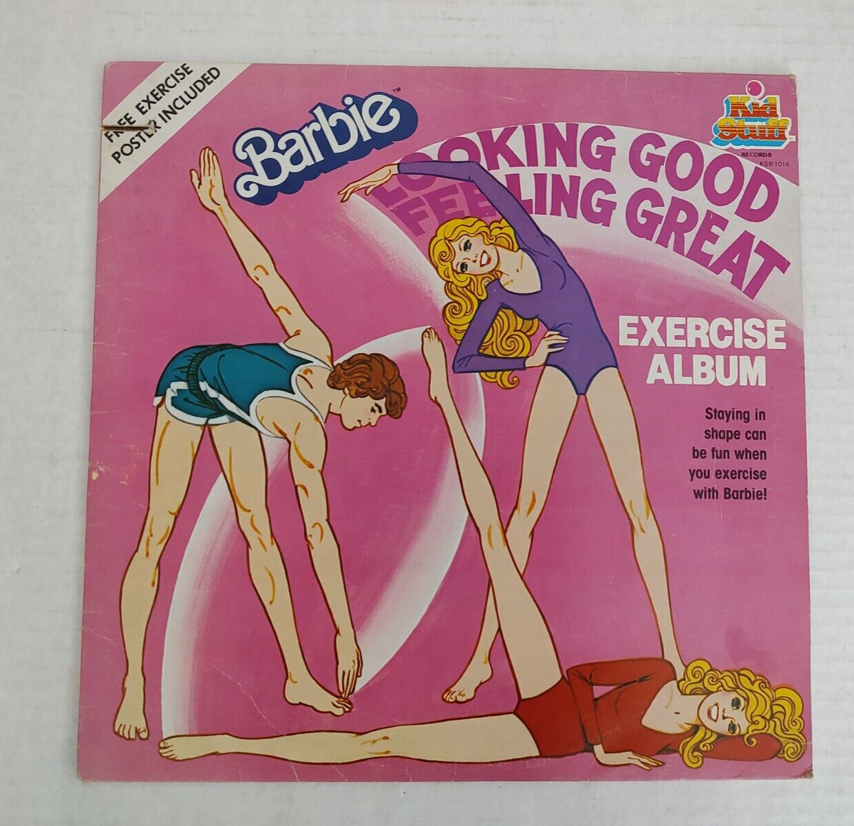Barbie 1982 Exercise Album Looking Good Feeling Great LP Vinyl Record Kid Stuff