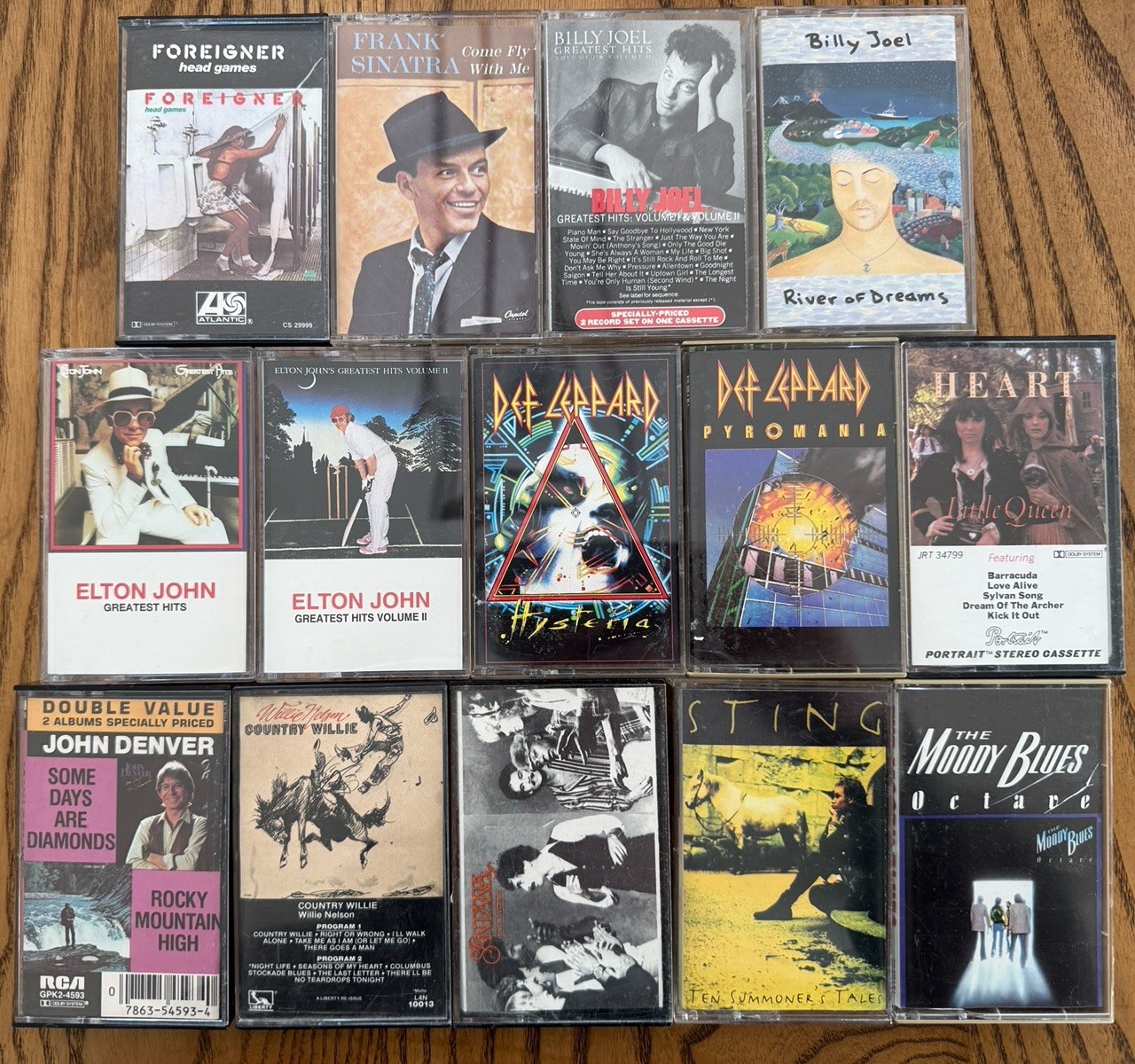 Mixed Lot of 14 Cassettes - Def Leppard | Santana | Heart | Foreigner | Elton +