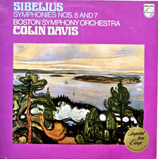SIBELIUS- Symphonies No 5 and 7- COLIN DAVIS/BOSTON SYMPHONY - Philips 6500 959 picture