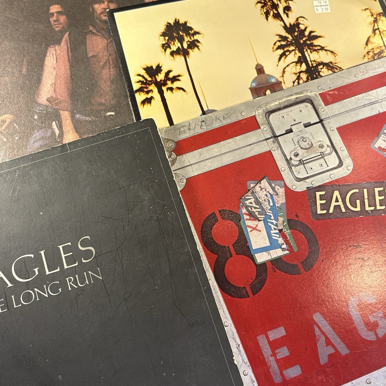Eagles Vinyl Record Lot 4 LP - Hotel California Live The Long Run Greatest Hits