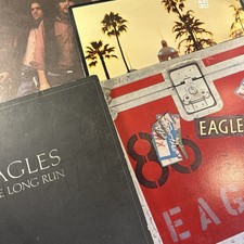 Eagles Vinyl Record Lot 4 LP - Hotel California Live The Long Run Greatest Hits picture