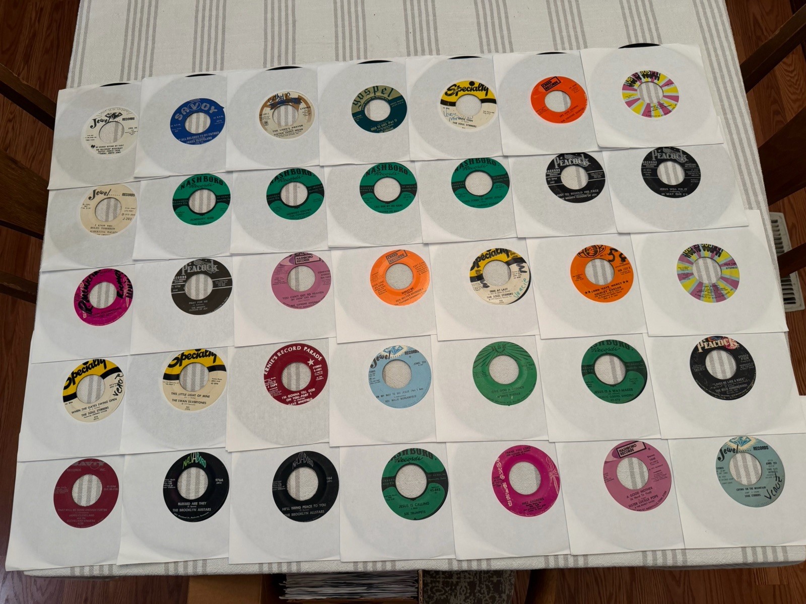 Lot of 66 Gospel Spiritual Soul 45s / 7” Nashboro  Jewel Specialty Peacock VG