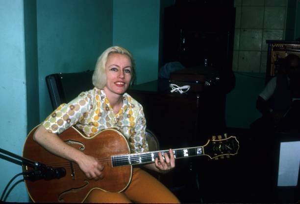Bassist Carol Kaye Plays An Epiphone Electric Guitar Music Old Photo