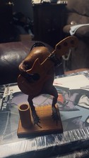 VTG MEXICAN FOLK ART TAXIDERMY FROG MUSICIAN MARIACHI GUITARIST GUITAR PLAYER picture