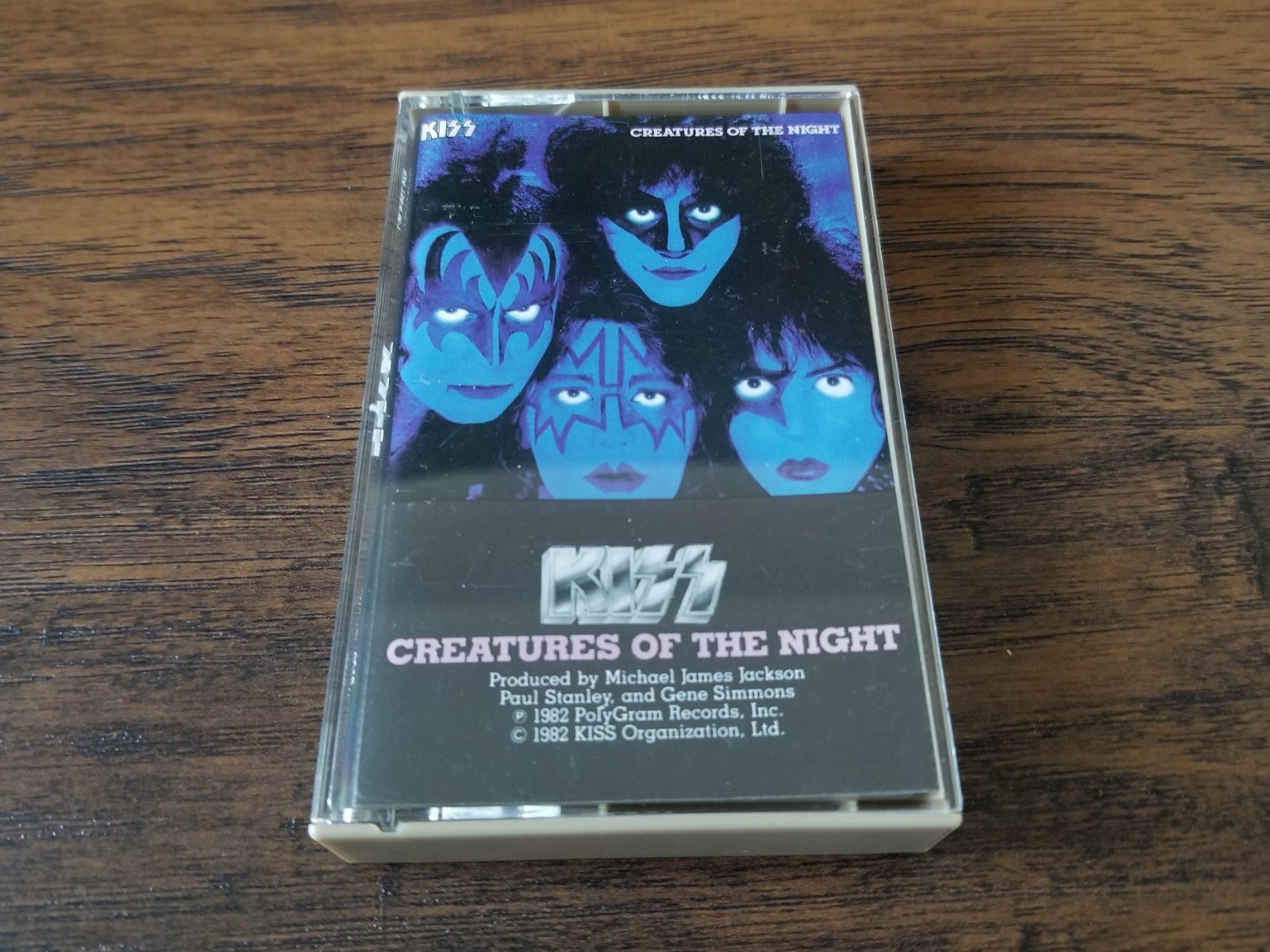 KISS Creatures Of The Night Cassette PolyGram Reissue Black White Spine RARE