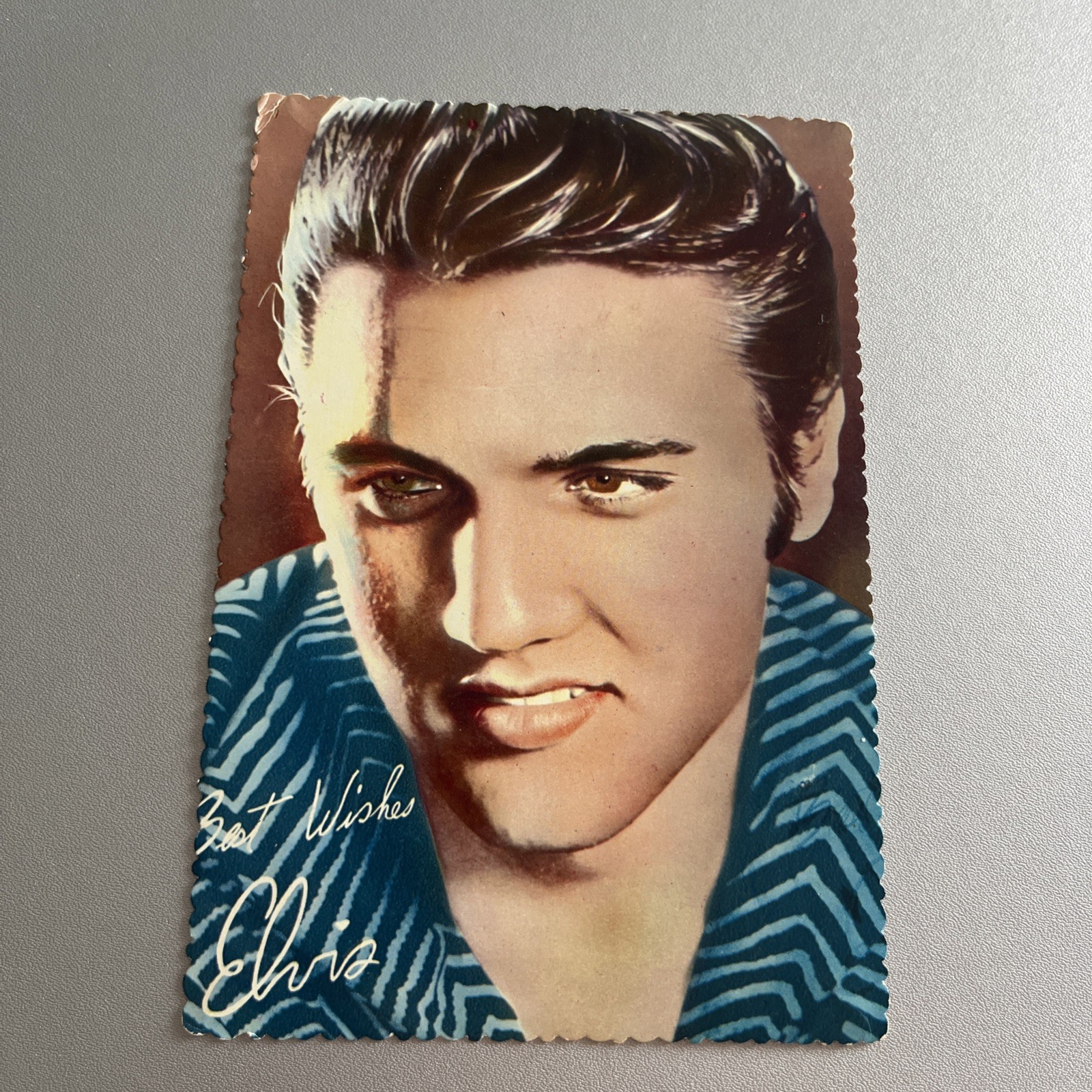 ELVIS PRESLEY - unused vintage colour picture postcard from 1960 - RARE