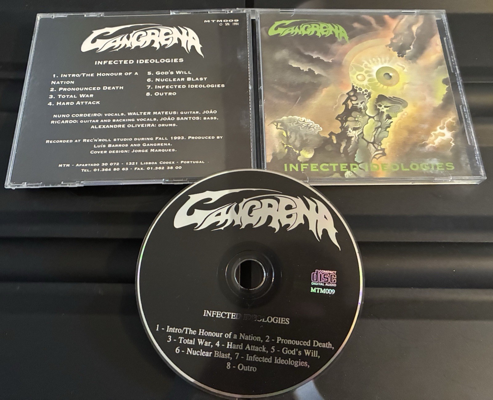 Gangrena Infected Ideologies CD 1994 MTM ORIGINAL Grail Autographed Rottrevore