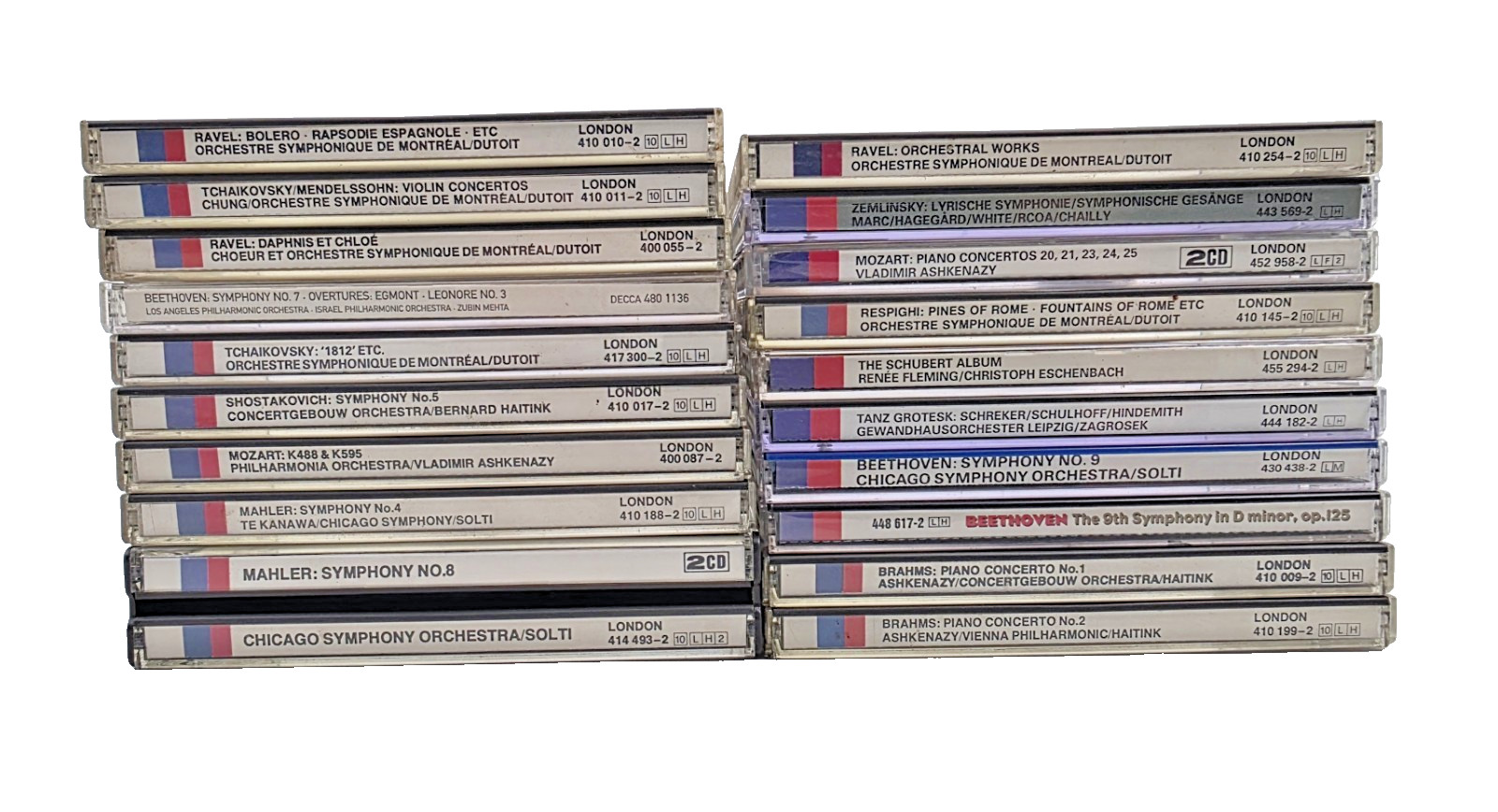 Lot of 19 Classical CDs London Decca Solti Ashkenazy Dutoit Mozart Mahler Tchaik