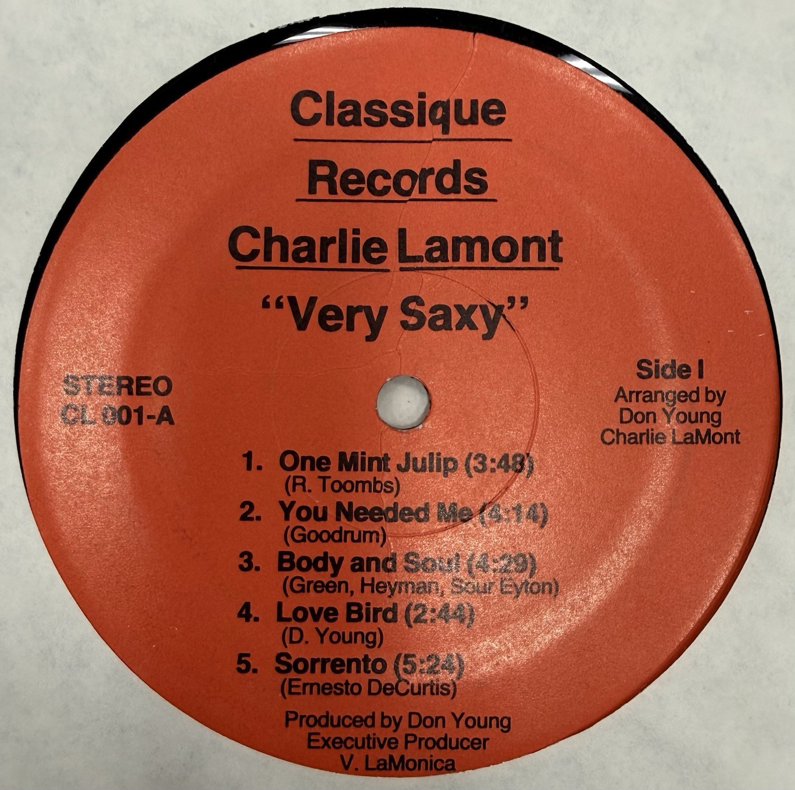 Charlie Lamont ‎– Very Saxy (LP, 19??) UNKNOWN Smooth Jazz 70s 80s