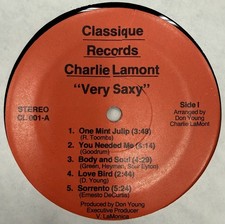 Charlie Lamont ‎– Very Saxy (LP, 19??) UNKNOWN Smooth Jazz 70s 80s picture