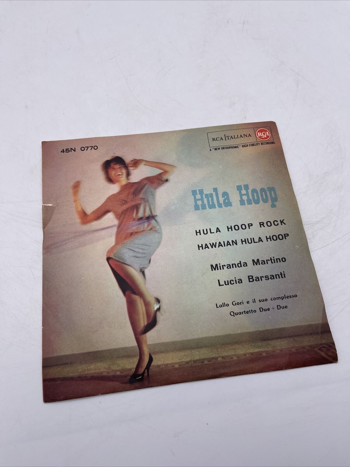 RARE Vintage Miranda Martino Lucia Barsanti Hula Hoop 45 RCA Italiana 1958 1959