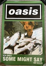 OASIS - Some Might Say - Fully Signed Colour Original Poster - 30x20 inches  picture