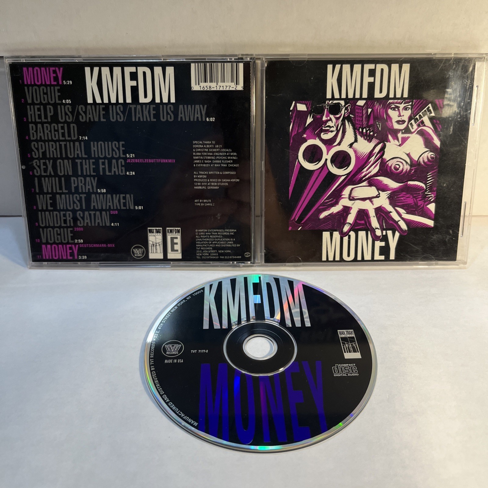 KMFDM - MONEY (CD, Feb-1992, Wax Trax (USA) German Industrial